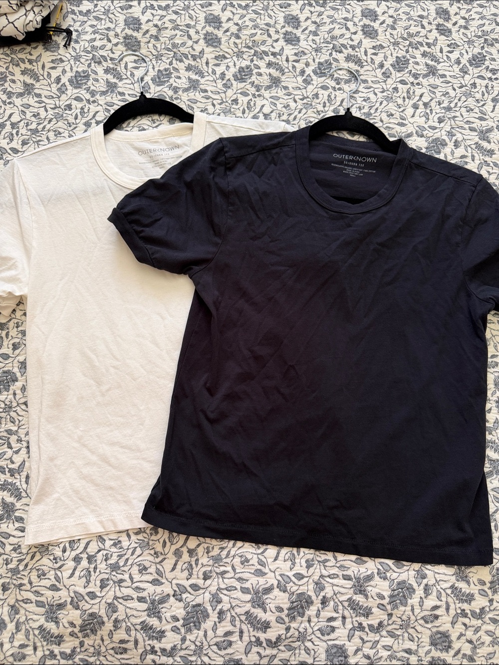 Outerknown Short Sleeve Crew T-Shirts in Black & White